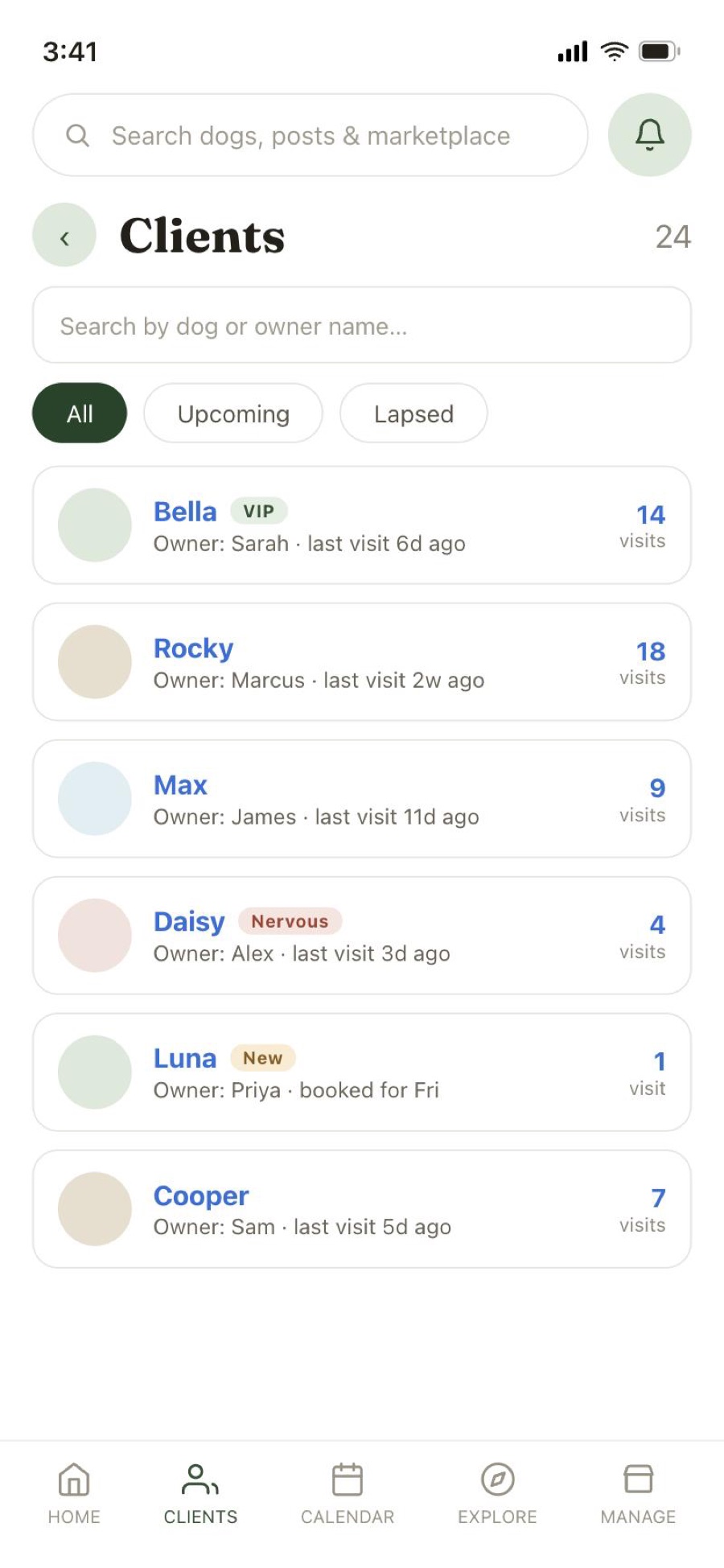 The client list